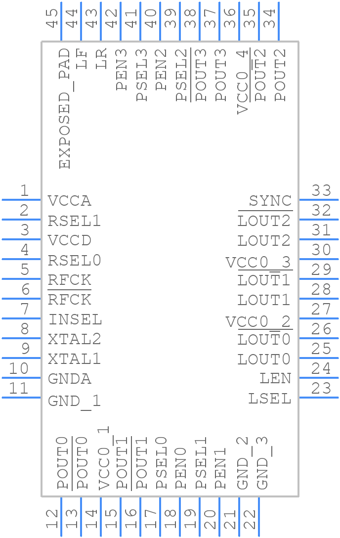 SY89537LMY - Microchip - PCB symbol