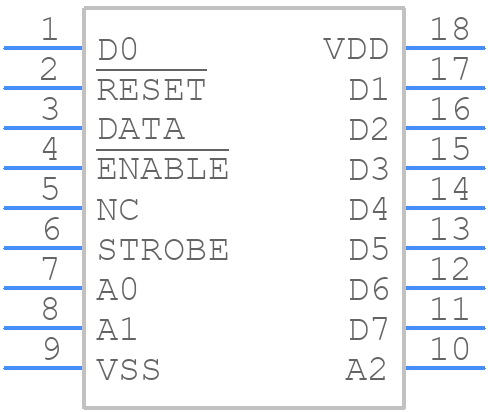 MC14598BCP - Motorola - PCB symbol