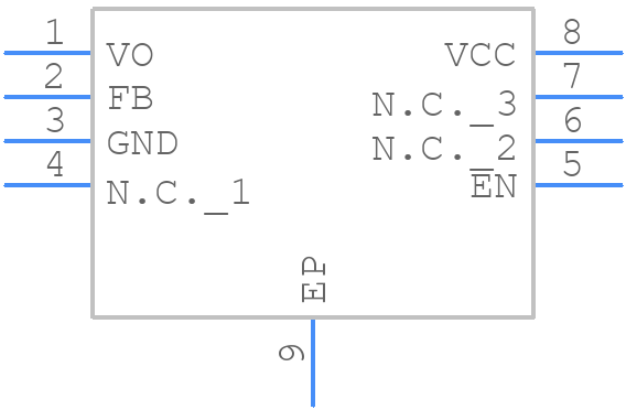 BD50GA3WNUX-TR - ROHM Semiconductor - PCB symbol