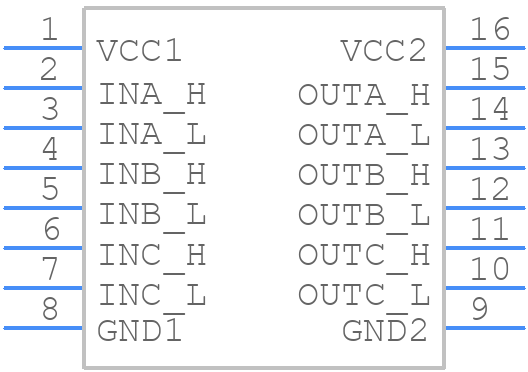 ISO6760LNDWR - Texas Instruments - PCB symbol