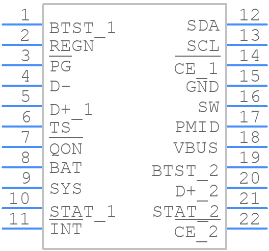 BQ25620RYKR - Texas Instruments - PCB symbol