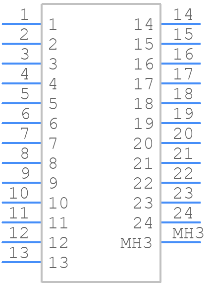 DRC13-24PA-MIL - TE Connectivity - PCB symbol