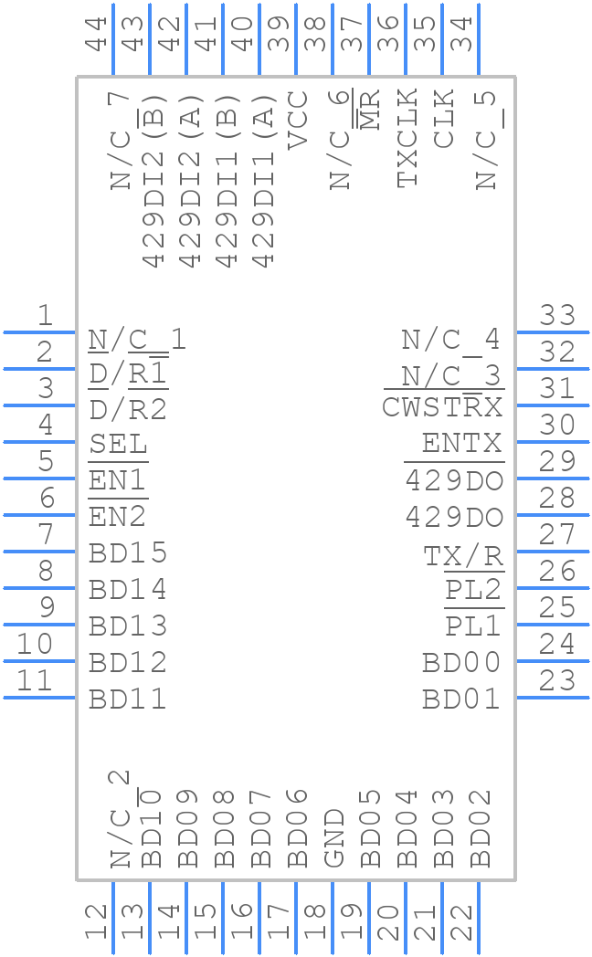 HI-8282APQT-10 - Holt Integrated Circuits Inc. - PCB symbol