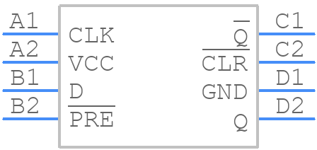 SN74AUC1G74YZPR - Texas Instruments - PCB symbol