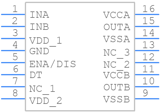 NCP51560BBDWR2G - onsemi - PCB symbol