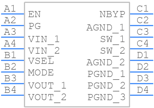 TPS61282YFFR - Texas Instruments - PCB symbol