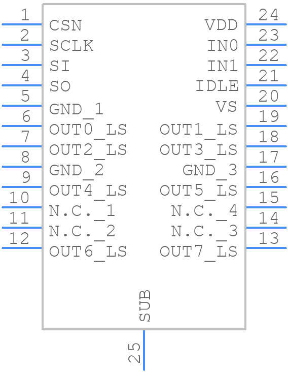 TLE75008ESDXUMA1 - Infineon - PCB symbol