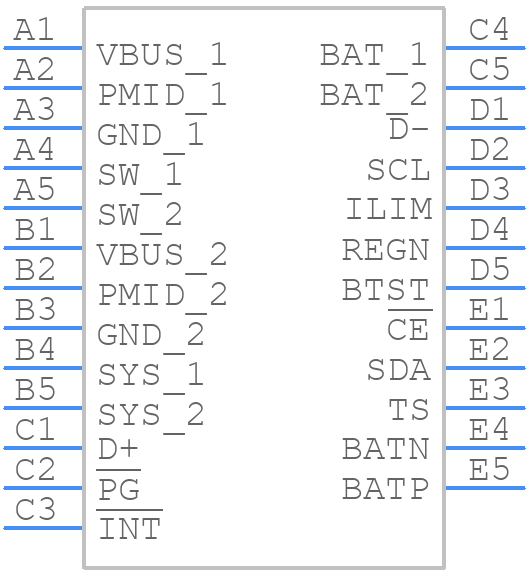 BQ25882YFFT - Texas Instruments - PCB symbol