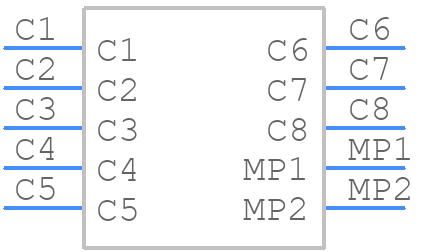 7312P0225A13LF - Amphenol - PCB symbol