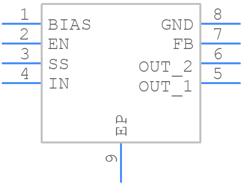 TPS7A7401DSDR - Texas Instruments - PCB symbol