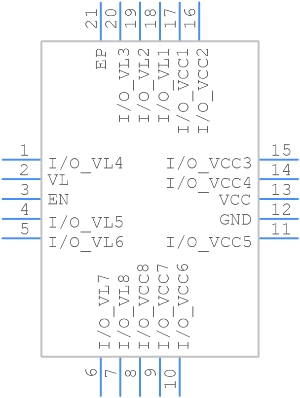 MAX3013ETP+ - Analog Devices - PCB symbol