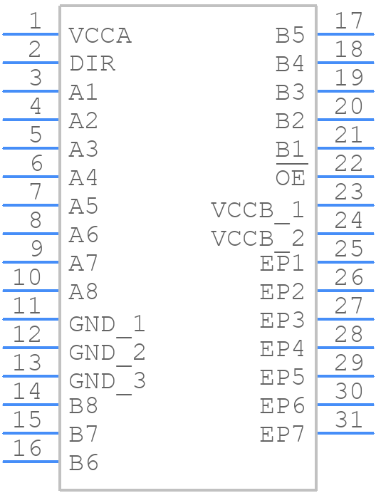 74AVC8T245RHLRG4 - Texas Instruments - PCB symbol