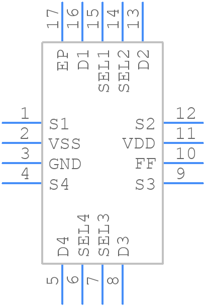 TMUX7411FRRPR - Texas Instruments - PCB symbol