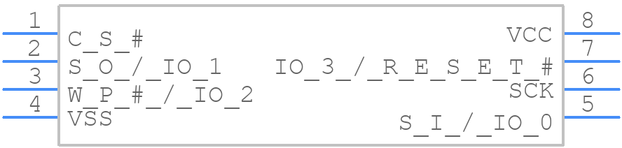 S25FL064LABMFA011 - Infineon - PCB symbol