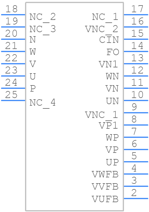 PS21965-4A - Mitsubishi - PCB symbol