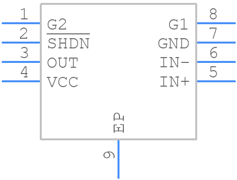 MAX4061ETA+ - Analog Devices - PCB symbol