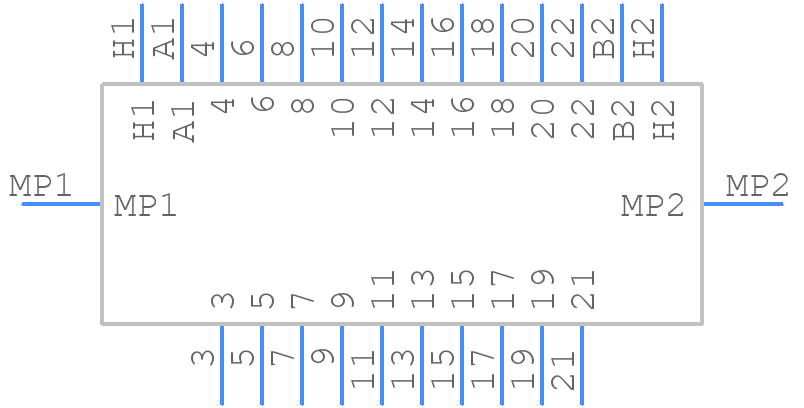 FFA2-22A-R21A-B-3H - DDK - PCB symbol