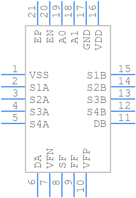 TMUX7349FRTJR - Texas Instruments - PCB symbol