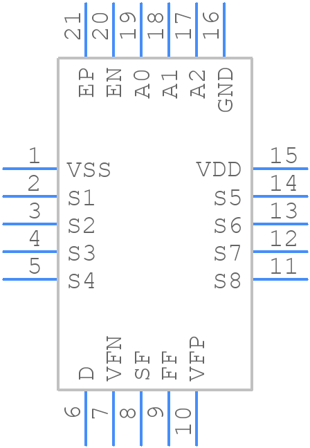 TMUX7348FRTJR - Texas Instruments - PCB symbol