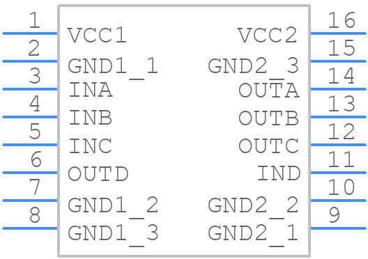ISO7041QDBQRQ1 - Texas Instruments - PCB symbol