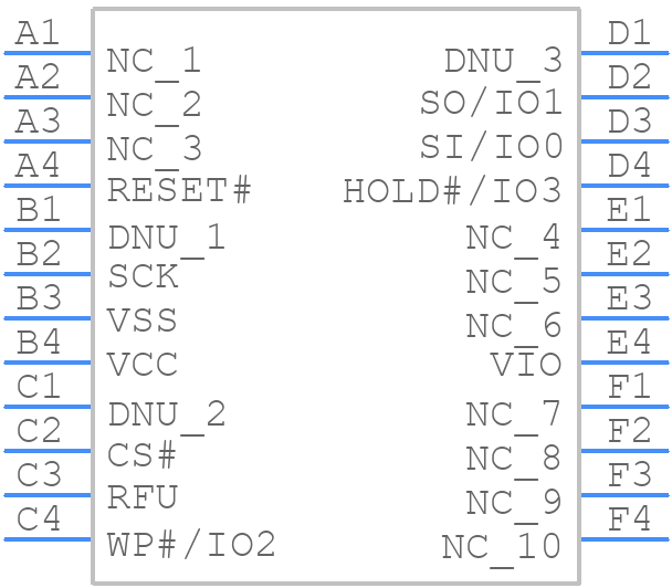 S25FL128SAGBHVB00 - Infineon - PCB symbol