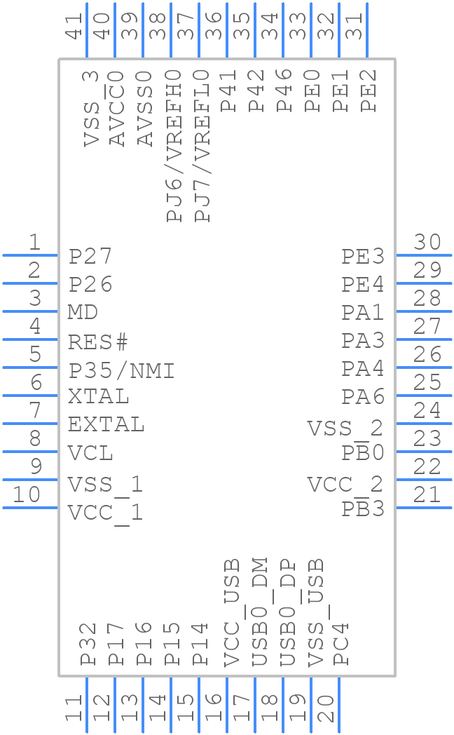 R5F5111JAGNF#2A - Renesas Electronics - PCB symbol