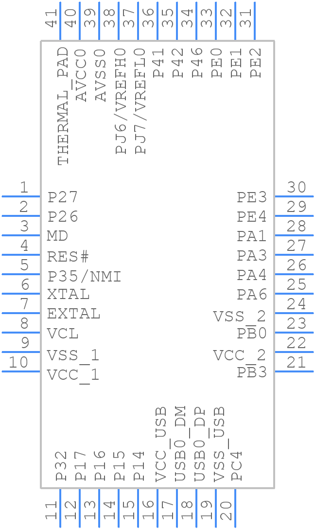 R5F51111AGNF#2A - Renesas Electronics - PCB symbol