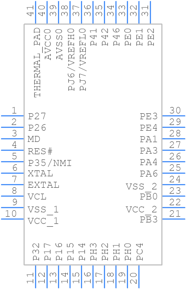 R5F51103ADNF#00 - Renesas Electronics - PCB symbol
