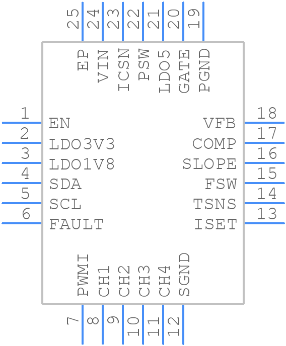 ALED7709ATR - STMicroelectronics - PCB symbol