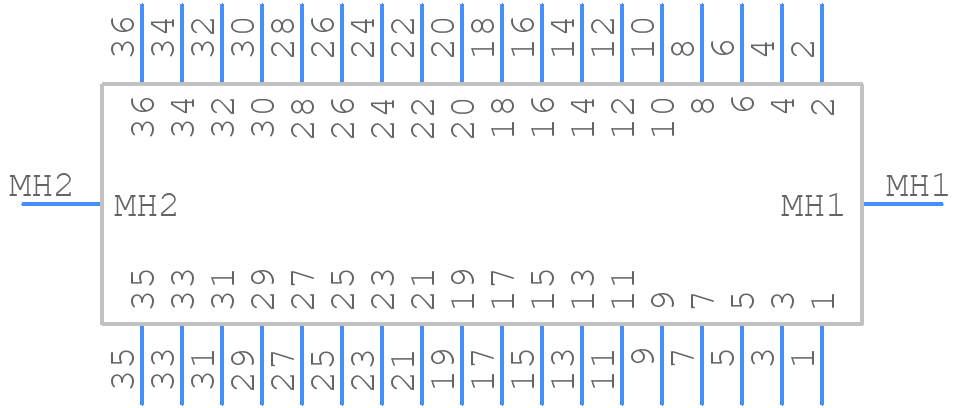 Z2X1-36AFRS-BA0001 - Amphenol - PCB symbol
