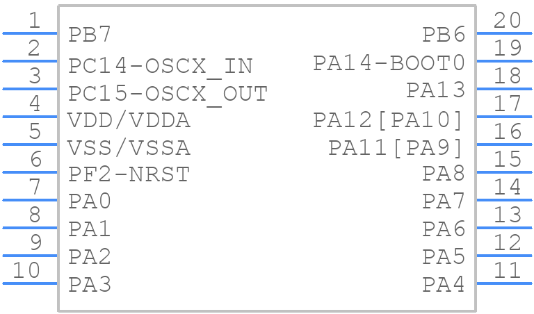 STM32C031F6P6TR - STMicroelectronics - PCB symbol