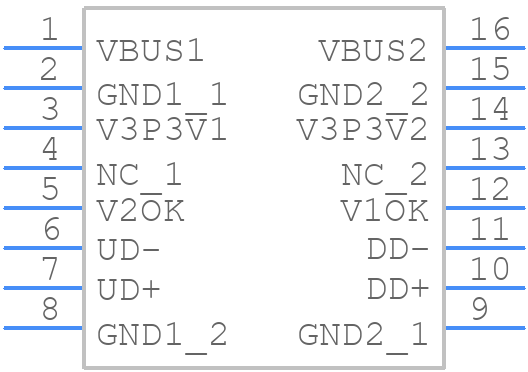 ISOUSB111DWXR - Texas Instruments - PCB symbol