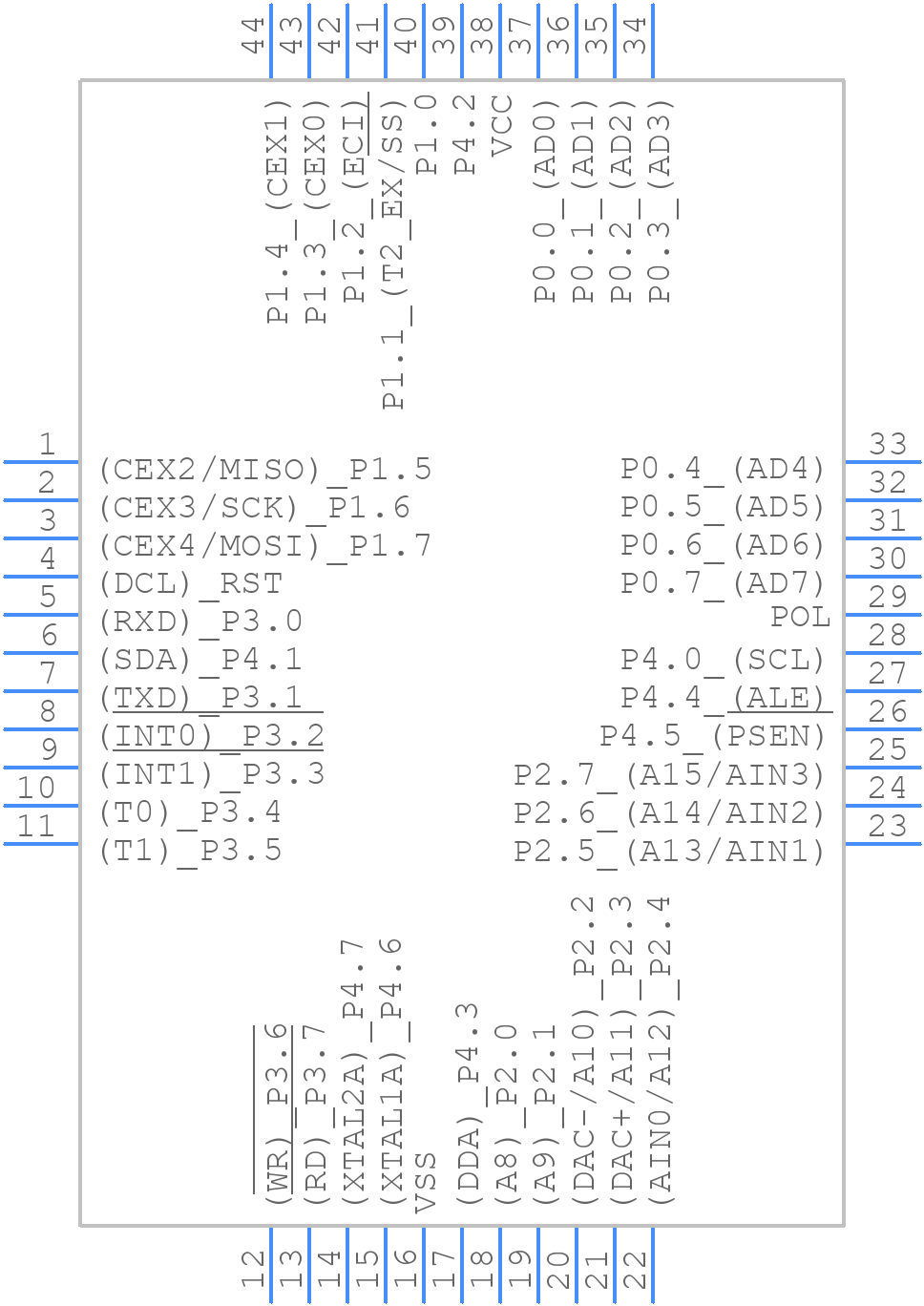 AT89C51RD2T-RLRUM - Microchip - PCB symbol