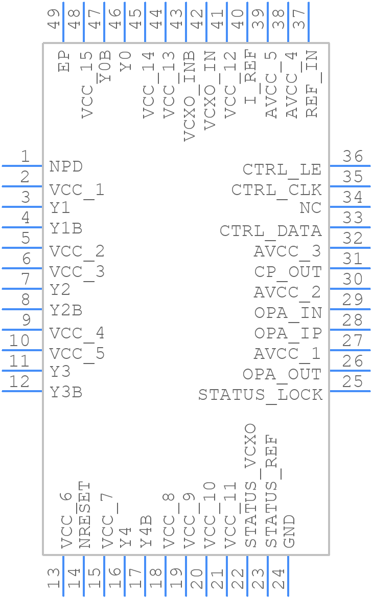 CDC7005RGZTG4 - Texas Instruments - PCB symbol