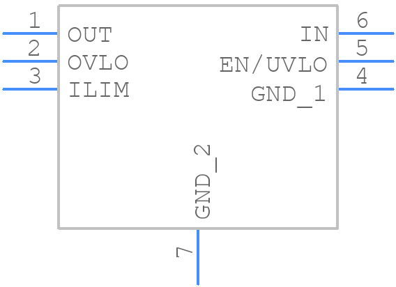TPS25961DRVR - Texas Instruments - PCB symbol