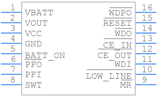MAX791CSE+ - Analog Devices - PCB symbol