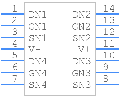 ALD1106SBL - Advanced Linear Devices Inc. - PCB symbol