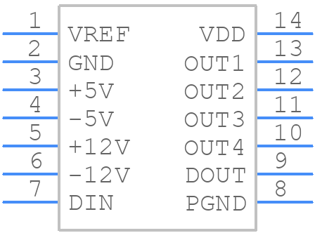 MAX8215CSD+ - Analog Devices - PCB symbol