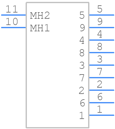 L17SM209SB11T - Amphenol - PCB symbol