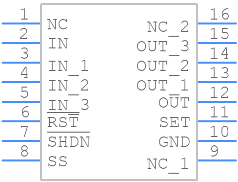 MAX8869EUE25+ - Analog Devices - PCB symbol