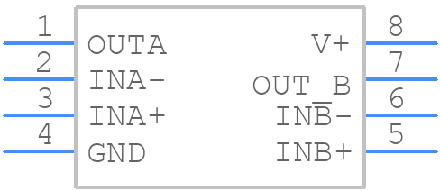 MAX907ESA+ - Analog Devices - PCB symbol