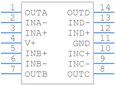 MAX908CPD+ - Analog Devices - PCB symbol