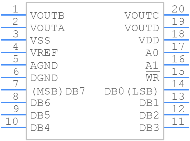 MX7226KN+ - Analog Devices - PCB symbol