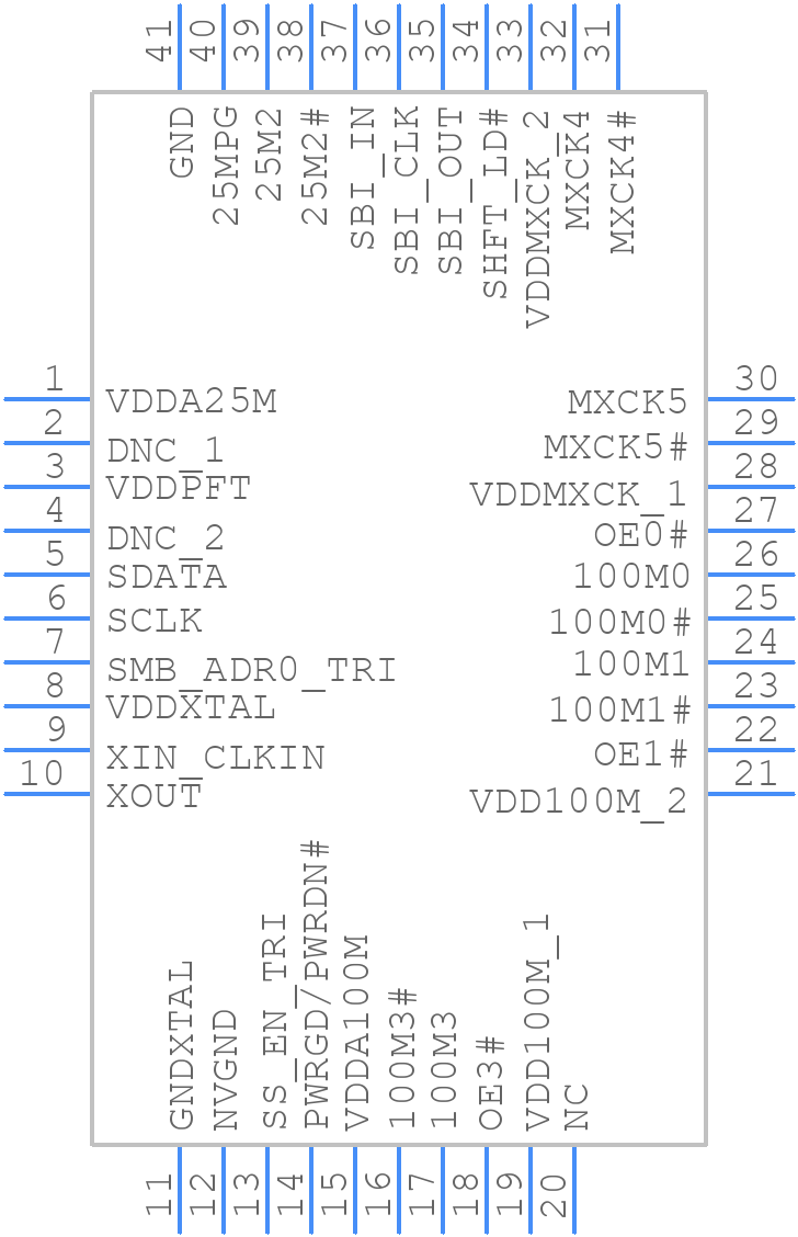 9SQ445NDGI8 - Renesas Electronics - PCB symbol