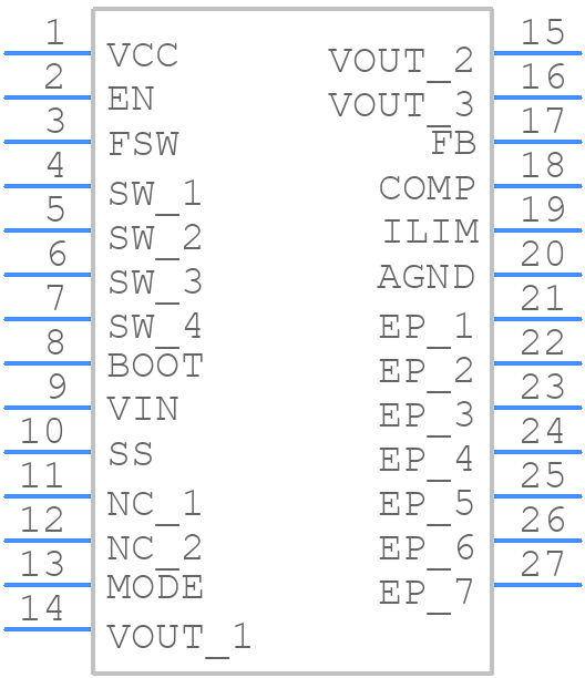 TPS61088QRHLRQ1 - Texas Instruments - PCB symbol