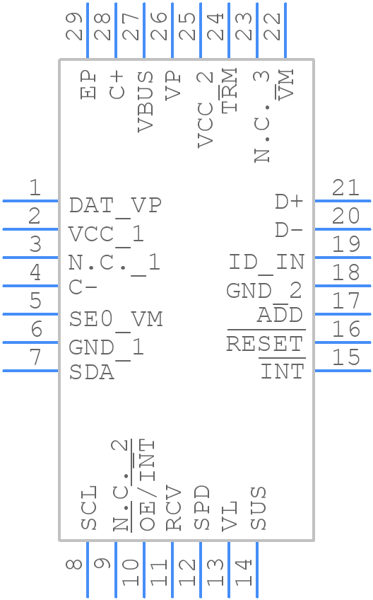 MAX3302EETI+ - Rochester Electronics - PCB symbol