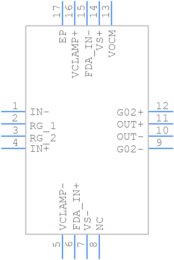 INA851RGTT - Texas Instruments - PCB symbol
