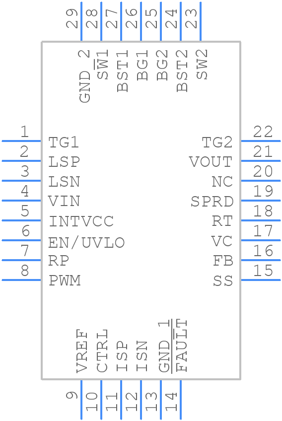 LT8391DJUFDM#WPBF - Analog Devices - PCB symbol