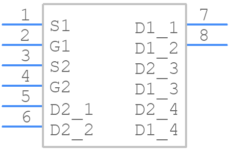 DMTH6015LPDWQ-13 - Diodes Incorporated - PCB symbol