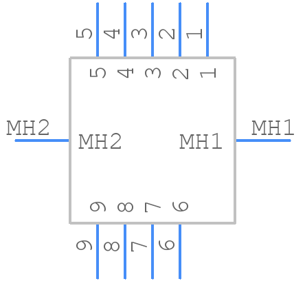 NFD17E09SAFE1CA - Amphenol - PCB symbol